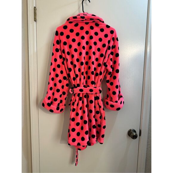 Victoria's Secret PINK size M/L neon melon/black polka robe - Picture 7 of 7